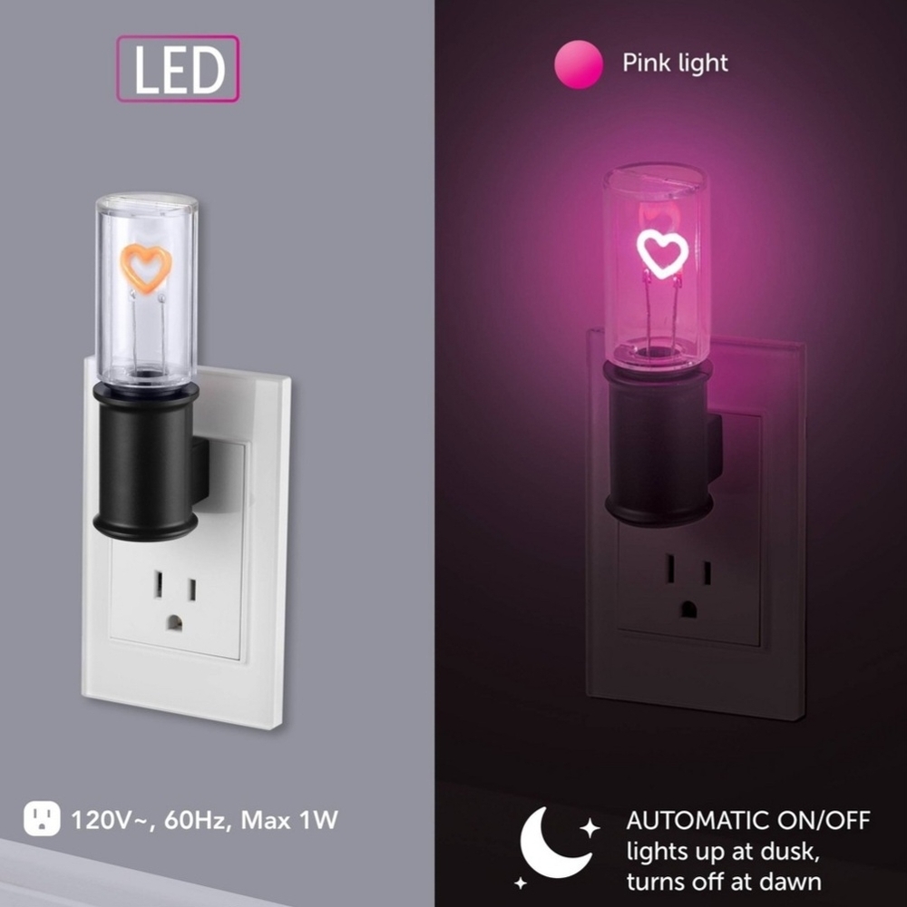 💣♡Globe LED Night Light with Pink Heart